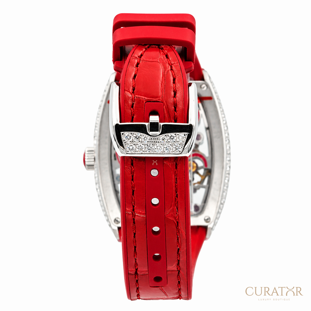 Franck Muller Vanguard Heart Skeleton Stainless Steel Diamond 32mm