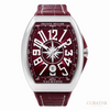 Franck Muller Vanguard Yachting Burgundy Dial Stainless Steel Watch