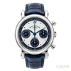 Franck Muller Round Chronograph 18K White Gold Blue Accent