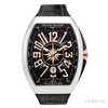 Franck Muller Vanguard Yachting Stainless Steel & Rose Gold Accent Black Dial Watch