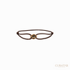Anil Arjandas Jewels: Skeleton Pumped Evil Eye TPT Carbon & Brown Diamond Silk Cord Bracelet