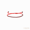 Anil Arjandas Jewels: 21 Silver Bead Macrame Red Cord Bracelet