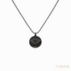 Anil Arjandas Jewels: Oxidized Sterling Silver Black and Brown Diamond Evil Eye Medallion Necklace