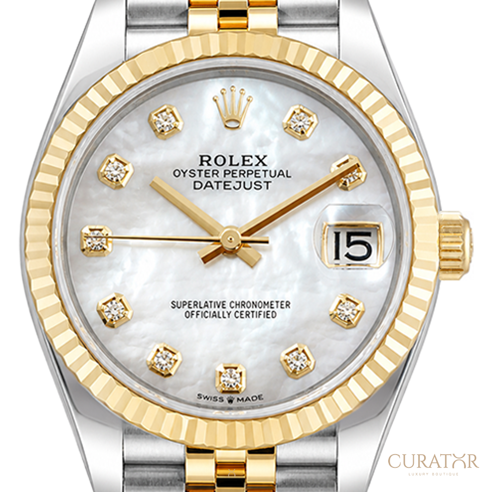 Rolex Datejust 31 Mother-of-Pearl Diamond Dial Yellow Rolesor