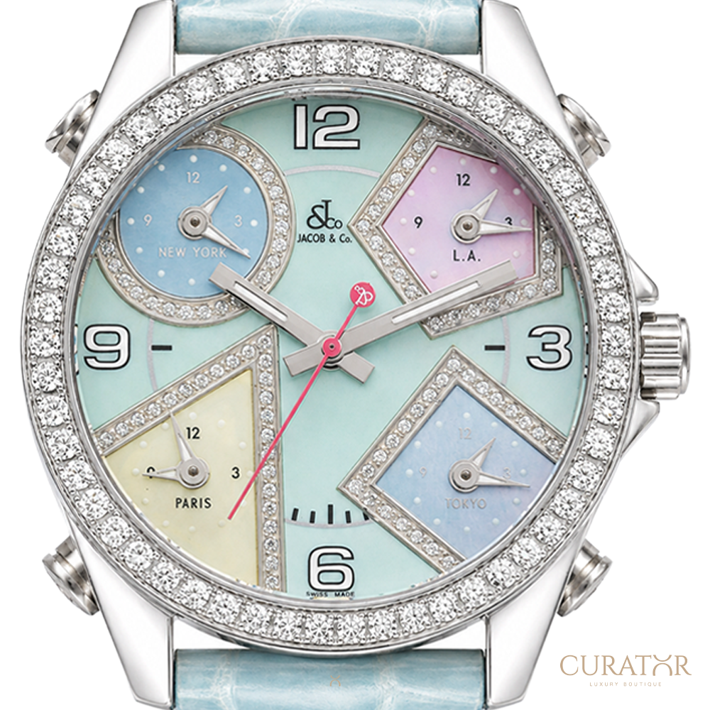 Jacob & Co. Five Time Zone Diamond Ladies Watch