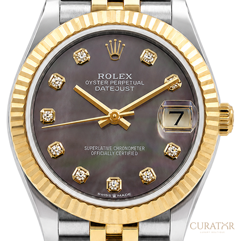 Rolex Datejust 31 Dark Grey Diamond Dial Two-Tone Jubilee