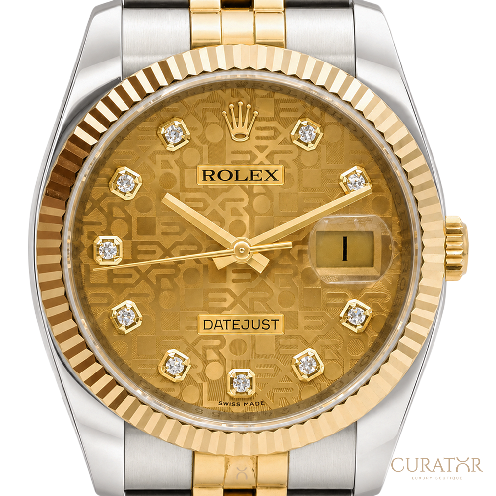 Rolex Datejust 36 Yellow Rolesor Gold Jubilee Computer Diamond Dial