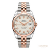 Rolex Datejust 36 Everose Rolesor Ivory Dial Diamond Markers Watch