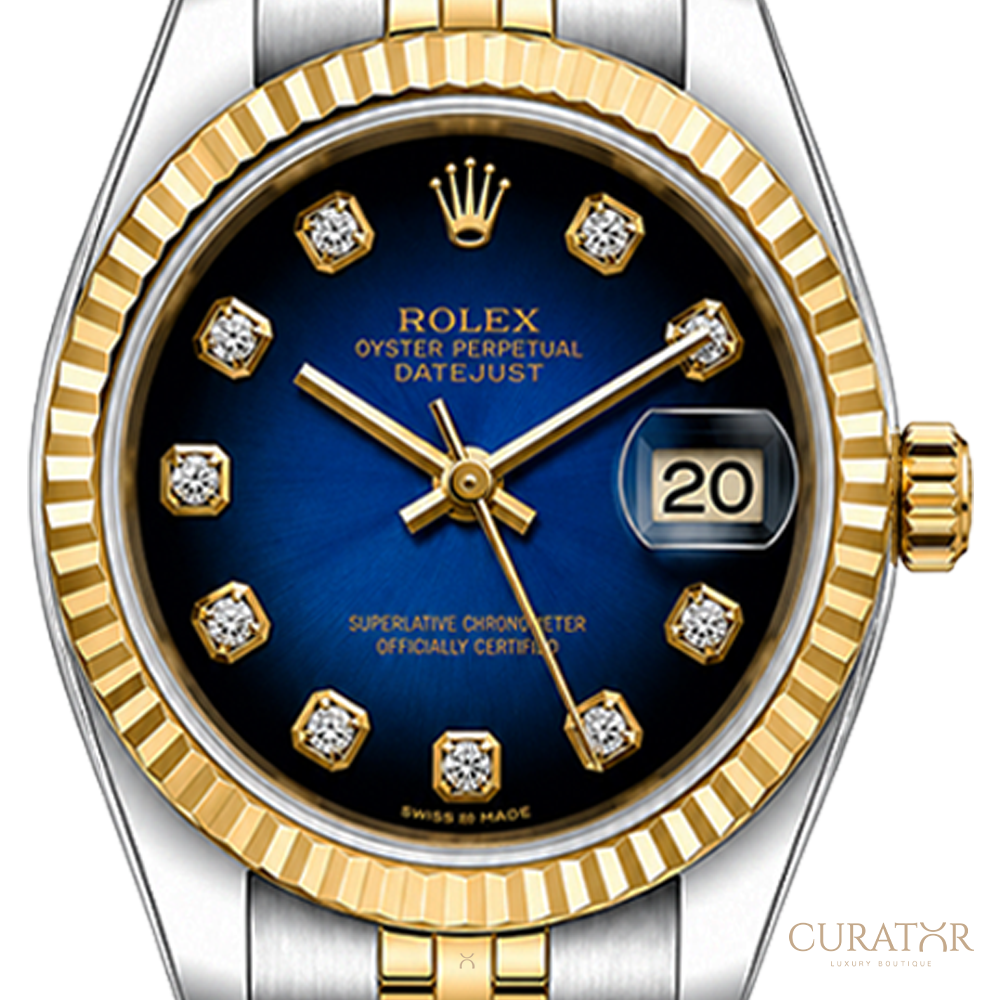 Rolex Lady Datejust Blue Diamond Dial Jubilee