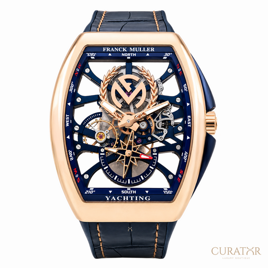 Franck Muller Vanguard Yachting Anchor Skeleton 18k Rose Gold