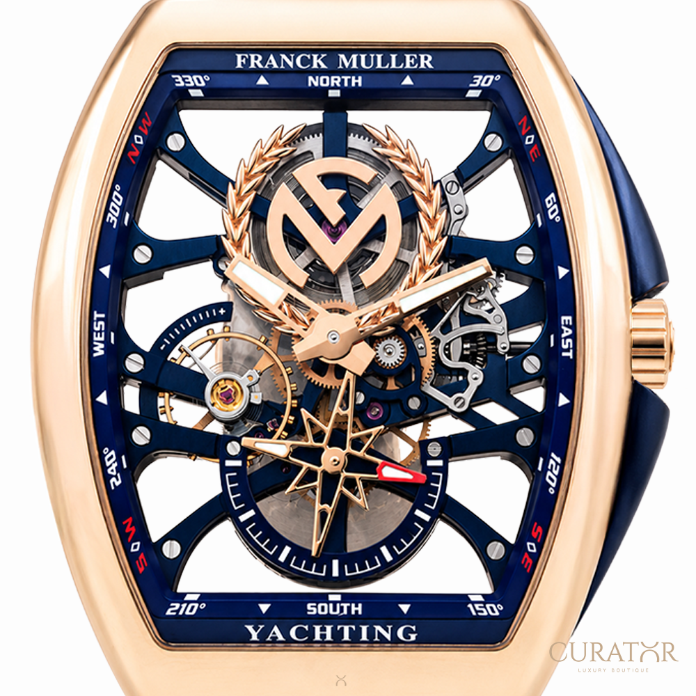 Franck Muller Vanguard Yachting Anchor Skeleton 18k Rose Gold 41mm