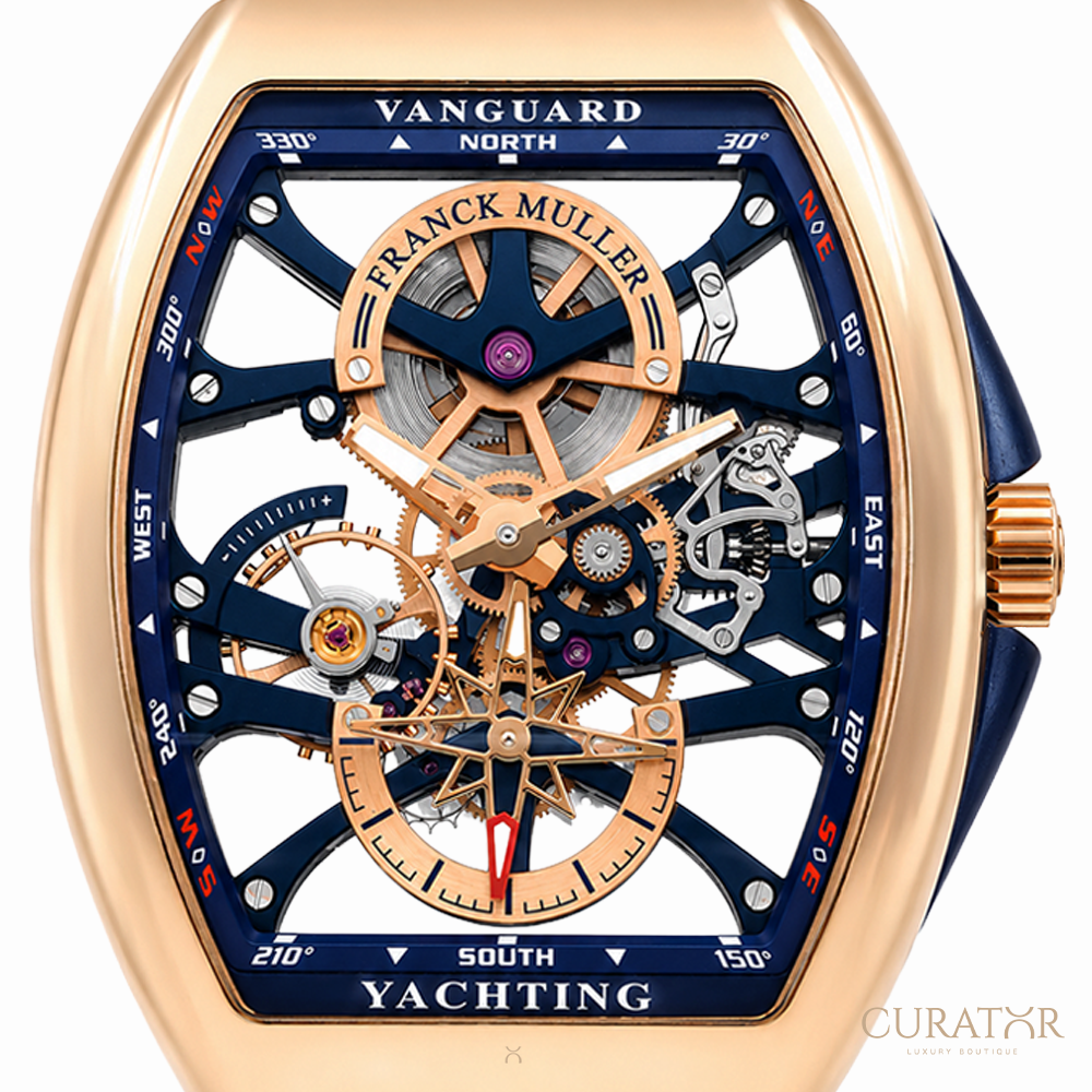 Franck Muller Vanguard Yachting Anchor Skeleton 18k Rose Gold 41mm