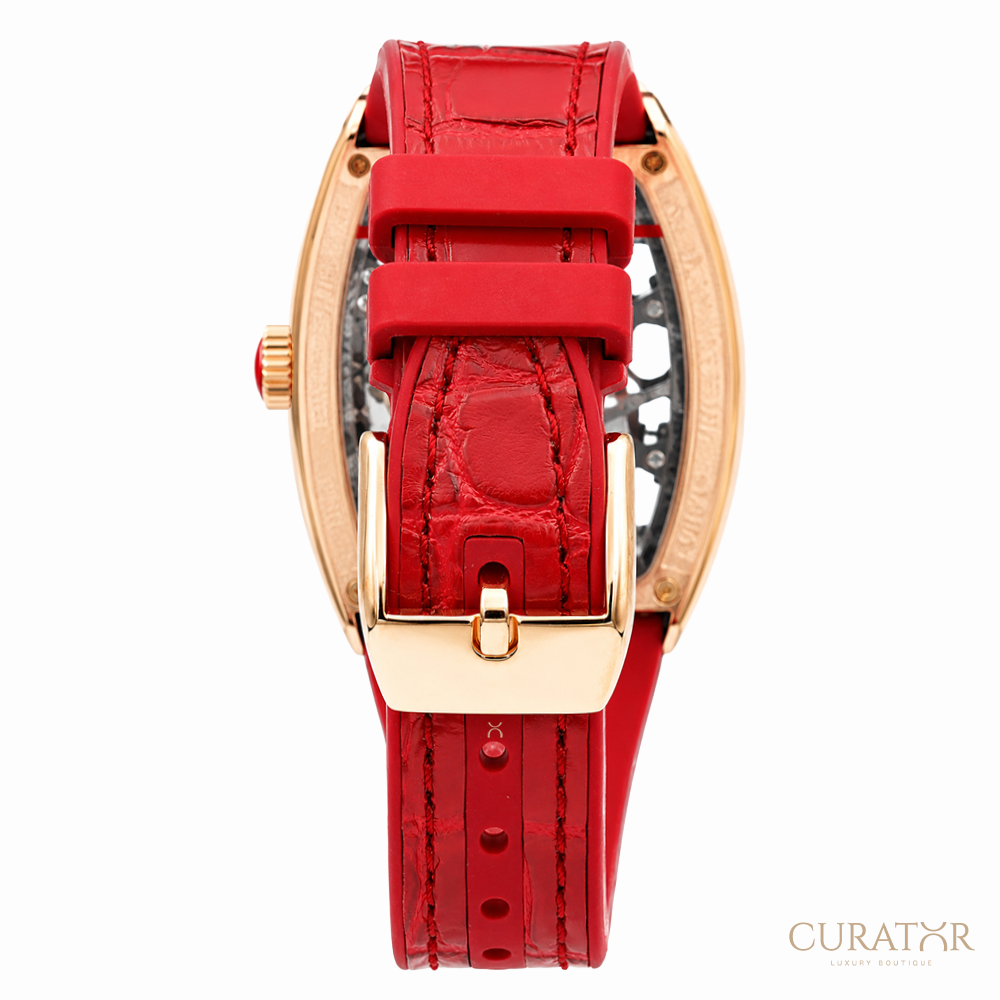 Franck Muller Vanguard Rose Skeleton 18k Rose Gold 32mm