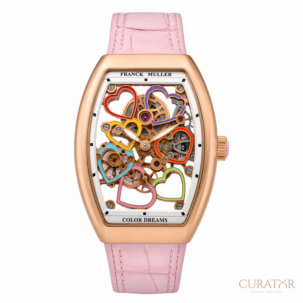Franck Muller Vanguard Heart Skeleton 18k Rose Gold 32mm
