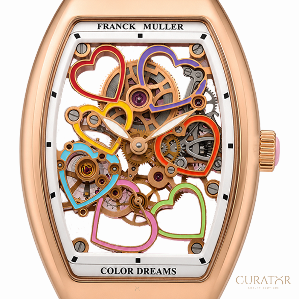 Franck Muller Vanguard Heart Skeleton 18k Rose Gold 32mm