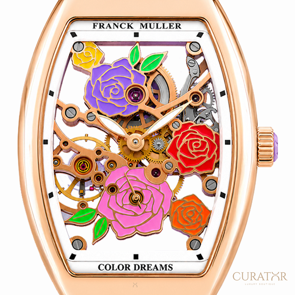 Franck Muller Vanguard Rose Skeleton 18k Rose Gold 32mm