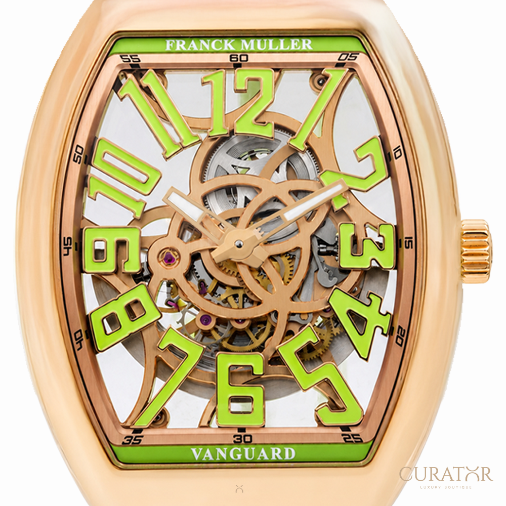 Franck Muller Vanguard Skeleton 18k Rose Gold 41mm