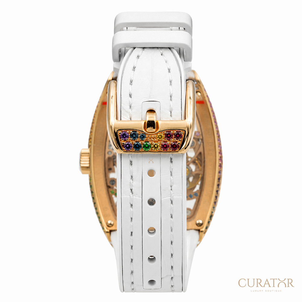 Franck Muller Vanguard Rainbow Skeleton 18k Rose Gold 32mm