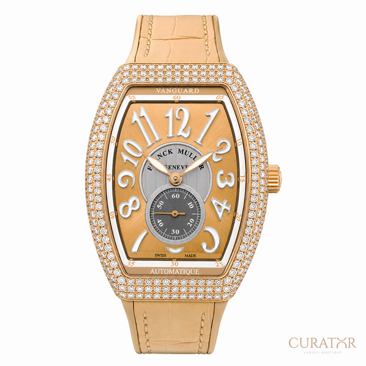 Franck Muller Vanguard 18k Rose Gold Diamond 35mm