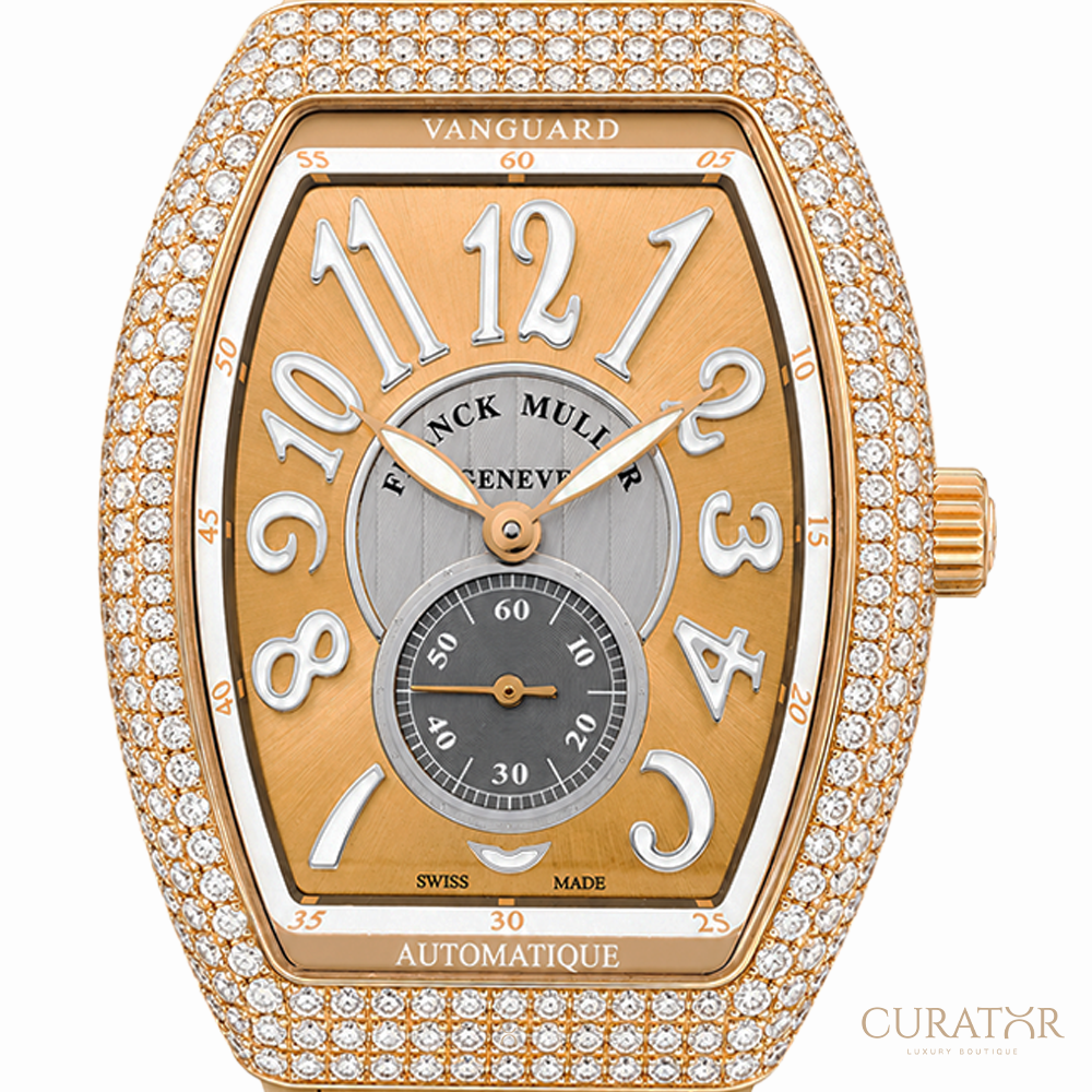 Franck Muller Vanguard 18k Rose Gold Diamond 35mm