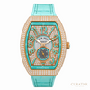 Franck Muller Vanguard 18k Rose Gold Turquoise Diamond 35mm