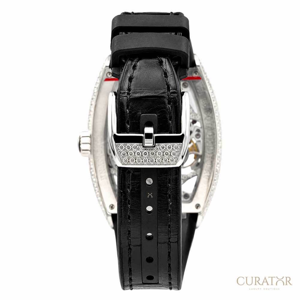 Franck Muller Vanguard Skeleton 7-Days Power Reserve Stainless Steel Diamond 35mm