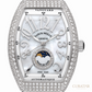 Franck Muller Vanguard Moonphase Stainless Steel Mother of Pearl Diamond 32mm