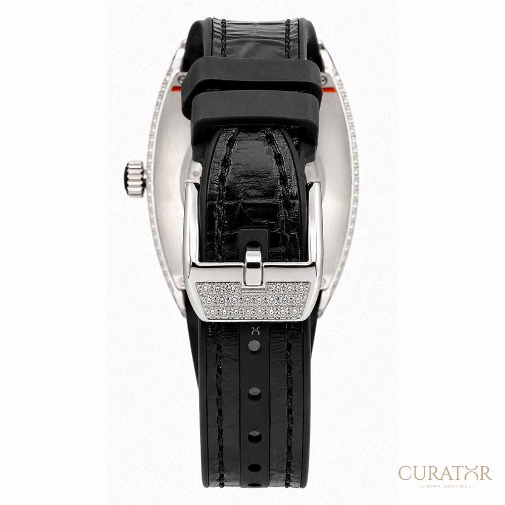 Franck Muller Vanguard Moonphase Stainless Steel Mother of Pearl Diamond 32mm
