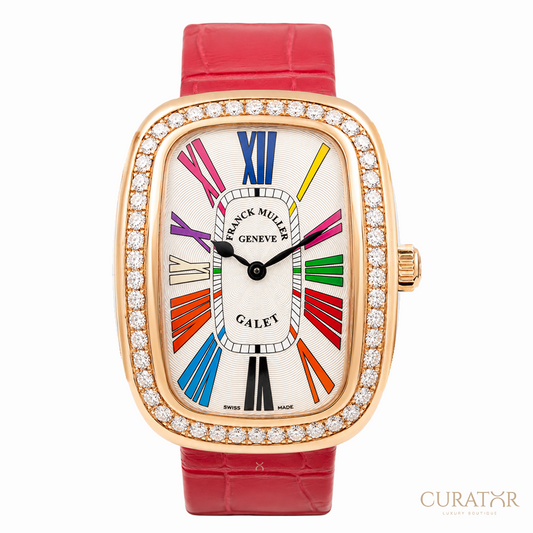 Franck Muller Galet Color Dreams 18K Rose Gold Diamond 30mm