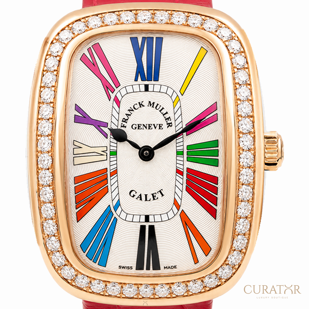 Franck Muller Galet Color Dreams 18K Rose Gold Diamond 30mm
