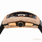 Franck Muller Vanguard Chronograph Skeleton Diamond 18k Rose Gold 45mm