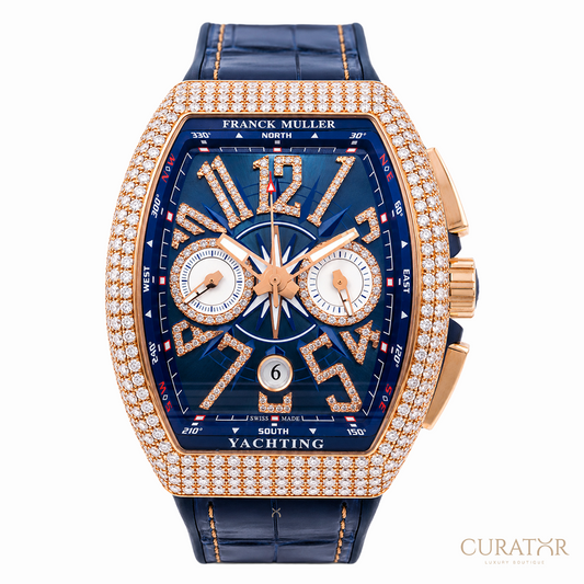 Franck Muller Vanguard Yachting Chronograph Diamond 18k Rose Gold 45mm