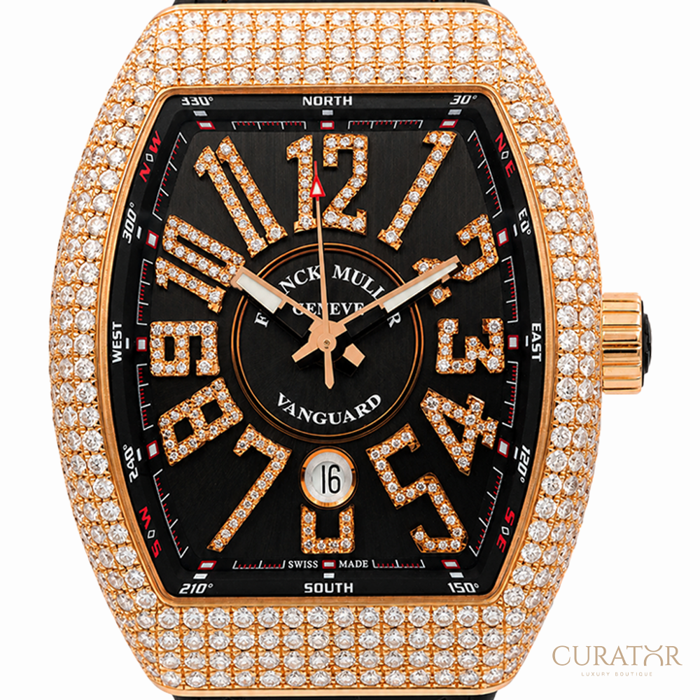 Franck Muller Vanguard Yachting Diamond 18k Rose Gold 45mm