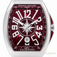 Franck Muller Vanguard Yachting Burgundy Dial Stainless Steel Watch