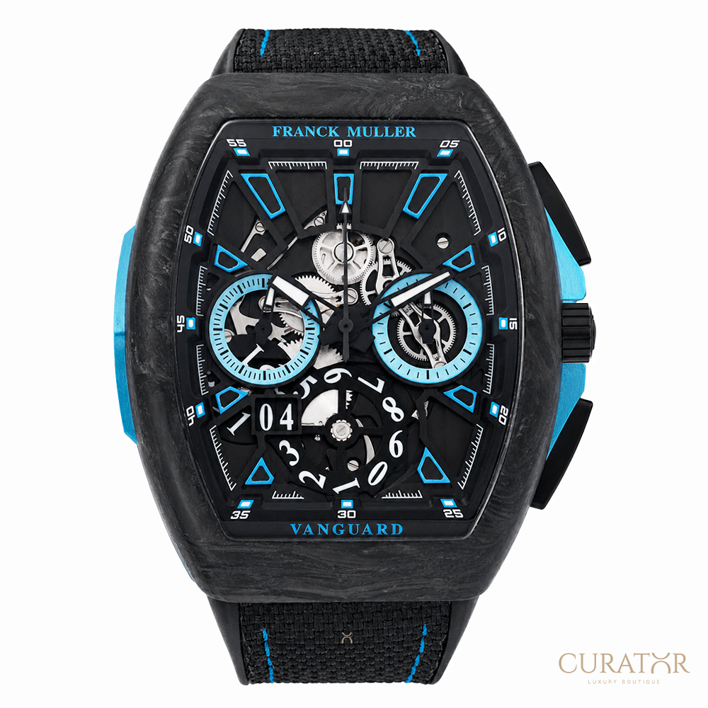Franck Muller Vanguard Racing Chronograph Carbon Krypton Blue Watch