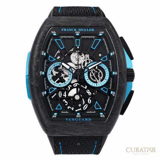 Franck Muller Vanguard Racing Chronograph Carbon Krypton Blue Watch