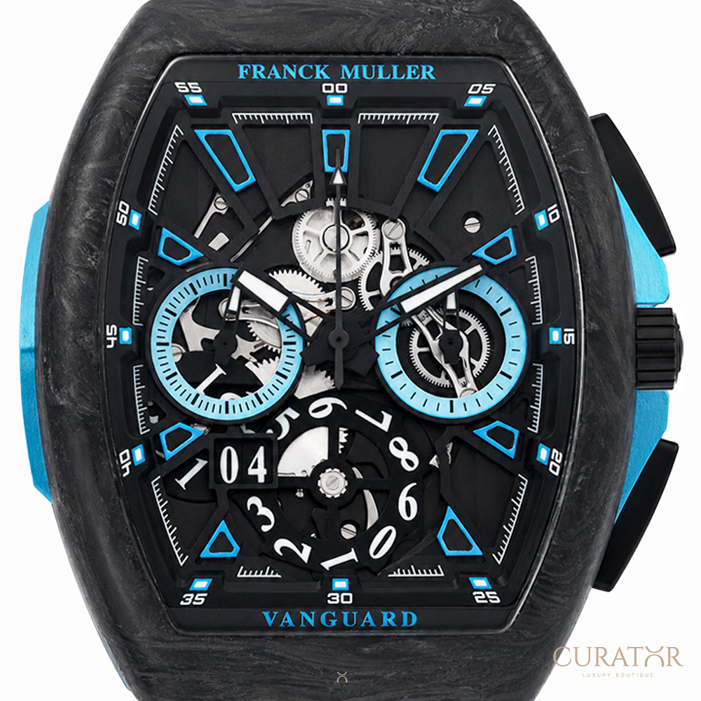 Franck Muller Vanguard Racing Chronograph Carbon Krypton Blue Watch