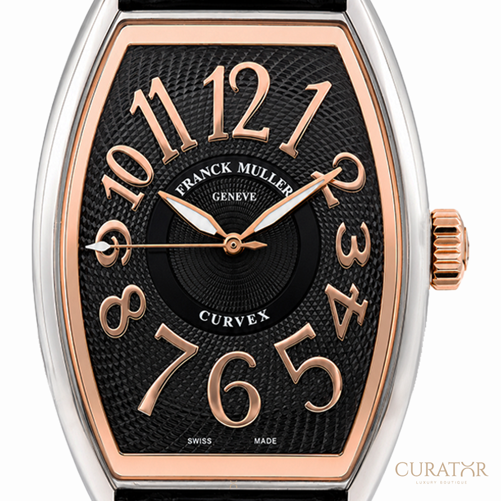 Franck Muller Curvex CX Black Dial Stainless Steel & Rose Gold Watch