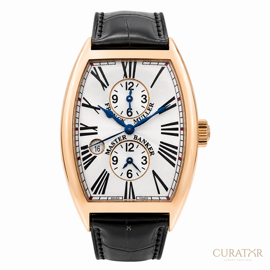 Franck Muller Cintrée Curvex Master Banker 18k Rose Gold Watch