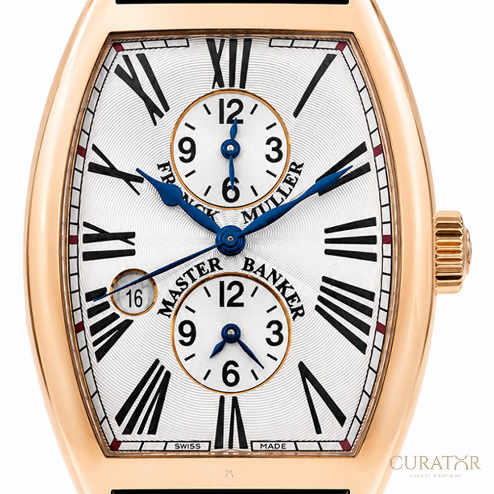 Franck Muller Cintrée Curvex Master Banker 18k Rose Gold Watch