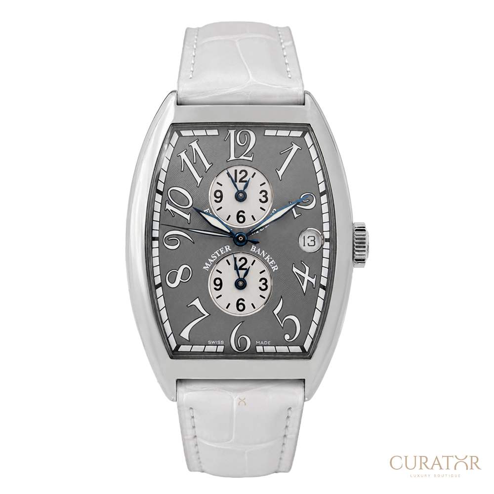 Franck Muller Cintrée Curvex Master Banker Stainless Steel Grey Dial Watch