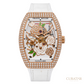 Franck Muller Vanguard Rose Skeleton 18k Rose Gold Diamond-Pave Automatic