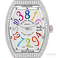 Franck Muller Vanguard Lady Crazy Hours Diamond-Pave Stainless Steel