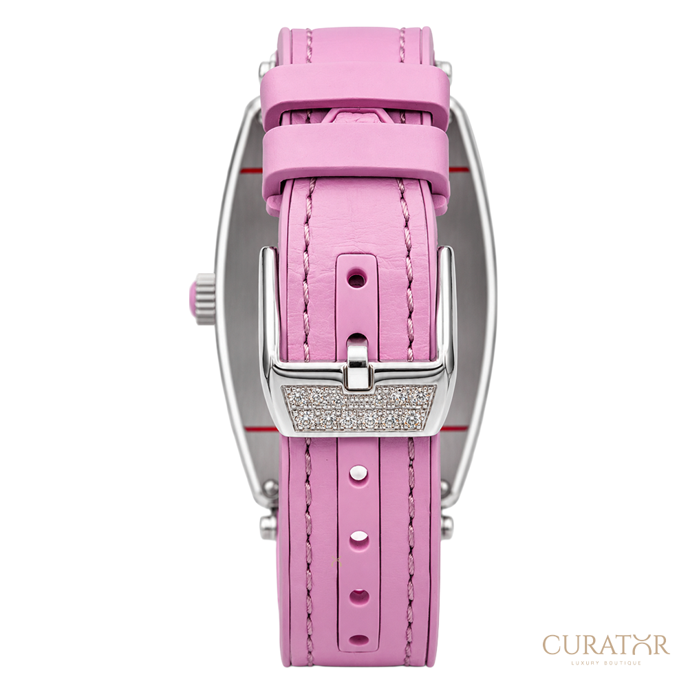 Franck Muller Vanguard Lady Crazy Hours Diamond-Pave Stainless Steel