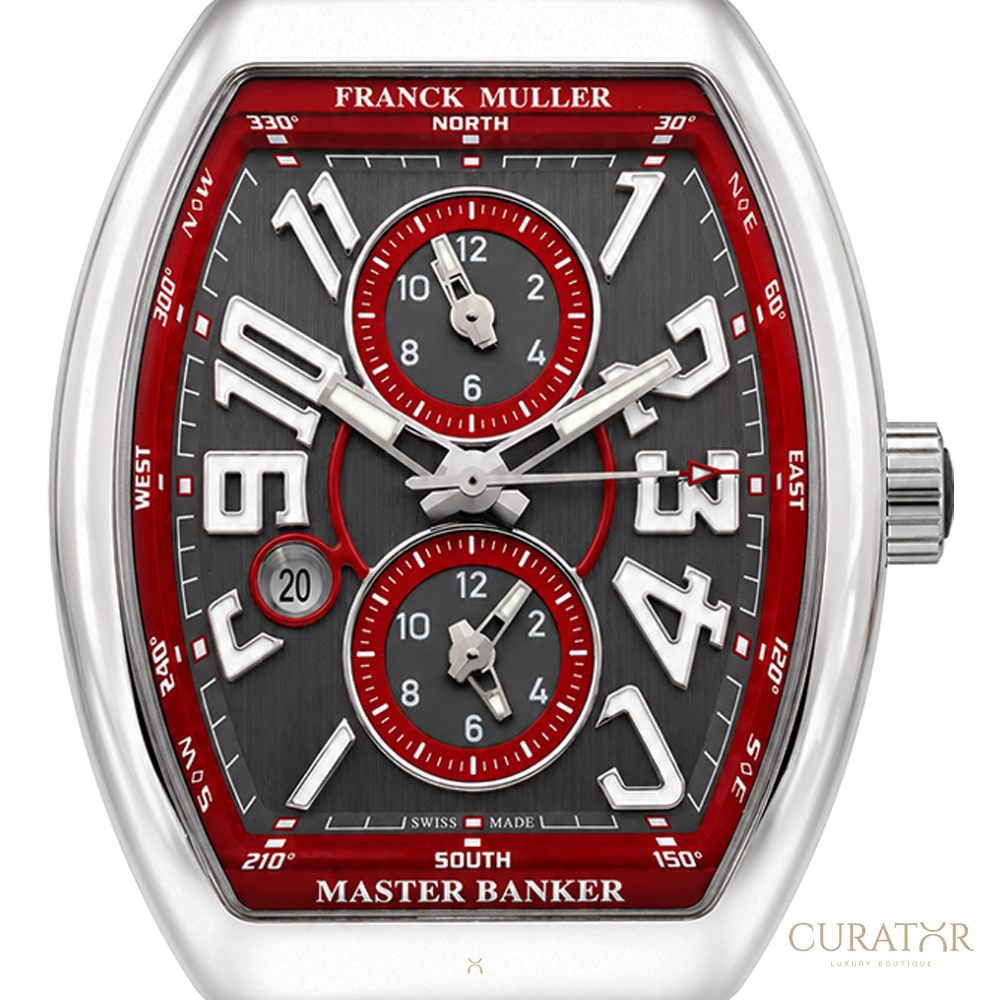 Franck Muller Vanguard Master Banker Stainless Steel "Ergal Red" Automatic