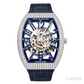 Franck Muller Vanguard 7-Days Power Reserve Skeleton Diamond & Blue