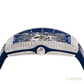 Franck Muller Vanguard 7-Days Power Reserve Skeleton Diamond & Blue
