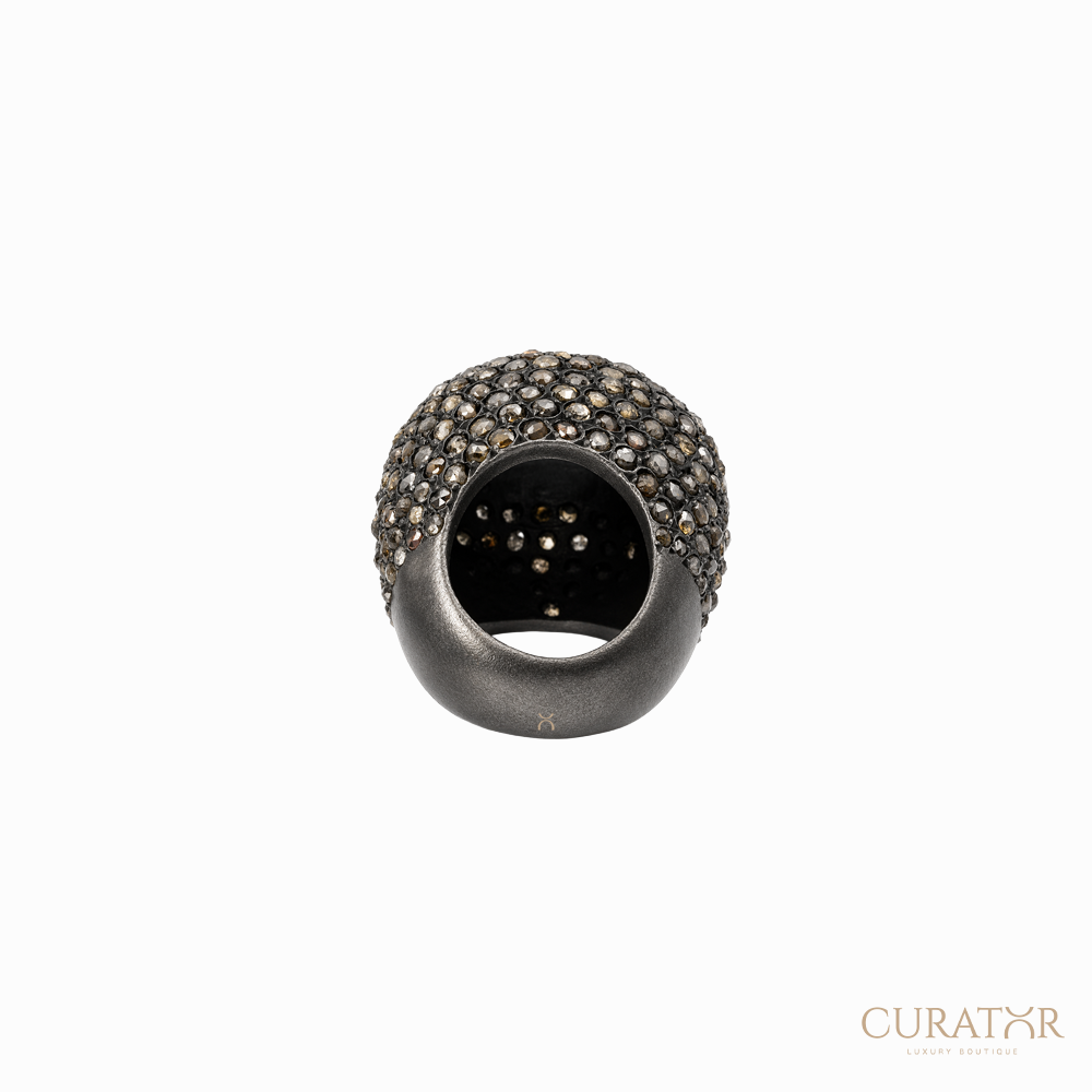 Anil Arjandas Jewels: Rose Cut Pumped Ring – Icy Brown