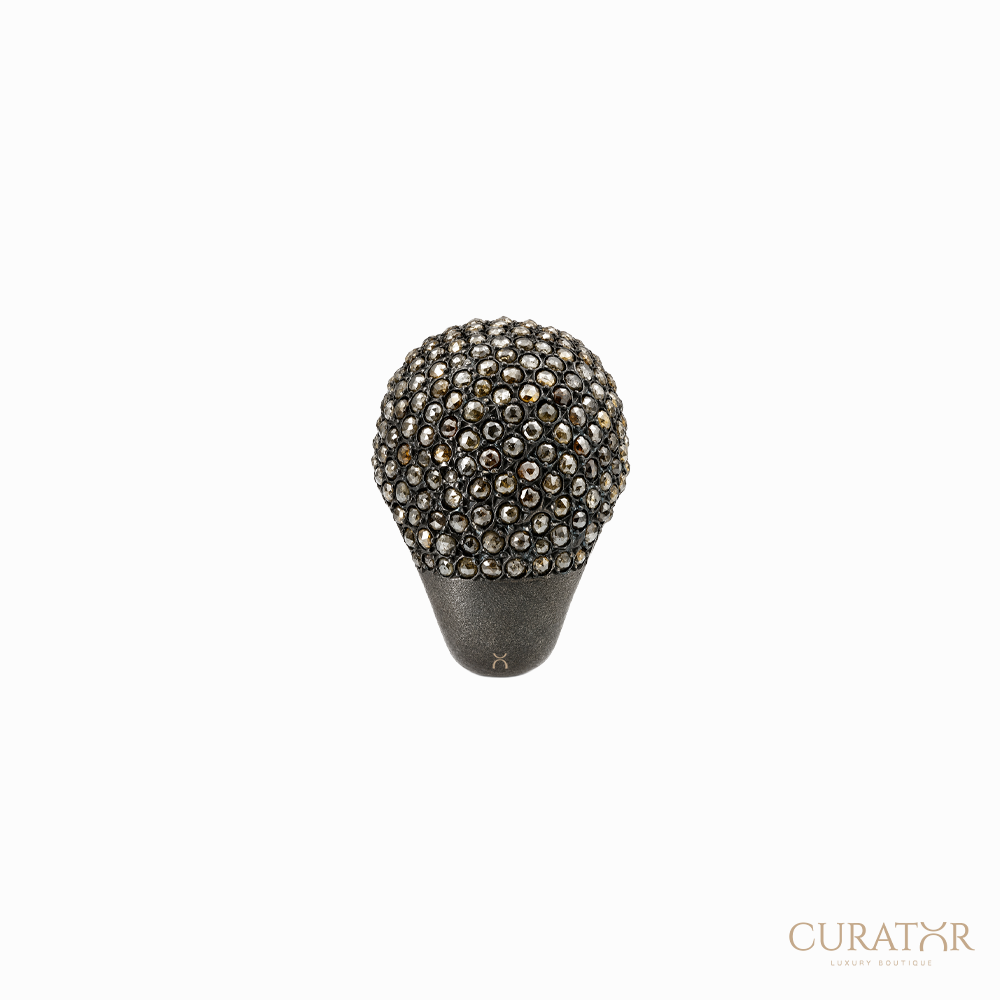 Anil Arjandas Jewels: Rose Cut Pumped Ring – Icy Brown