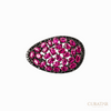 Anil Arjandas Jewels: Oval Flat Pumped Ruby Statement Ring